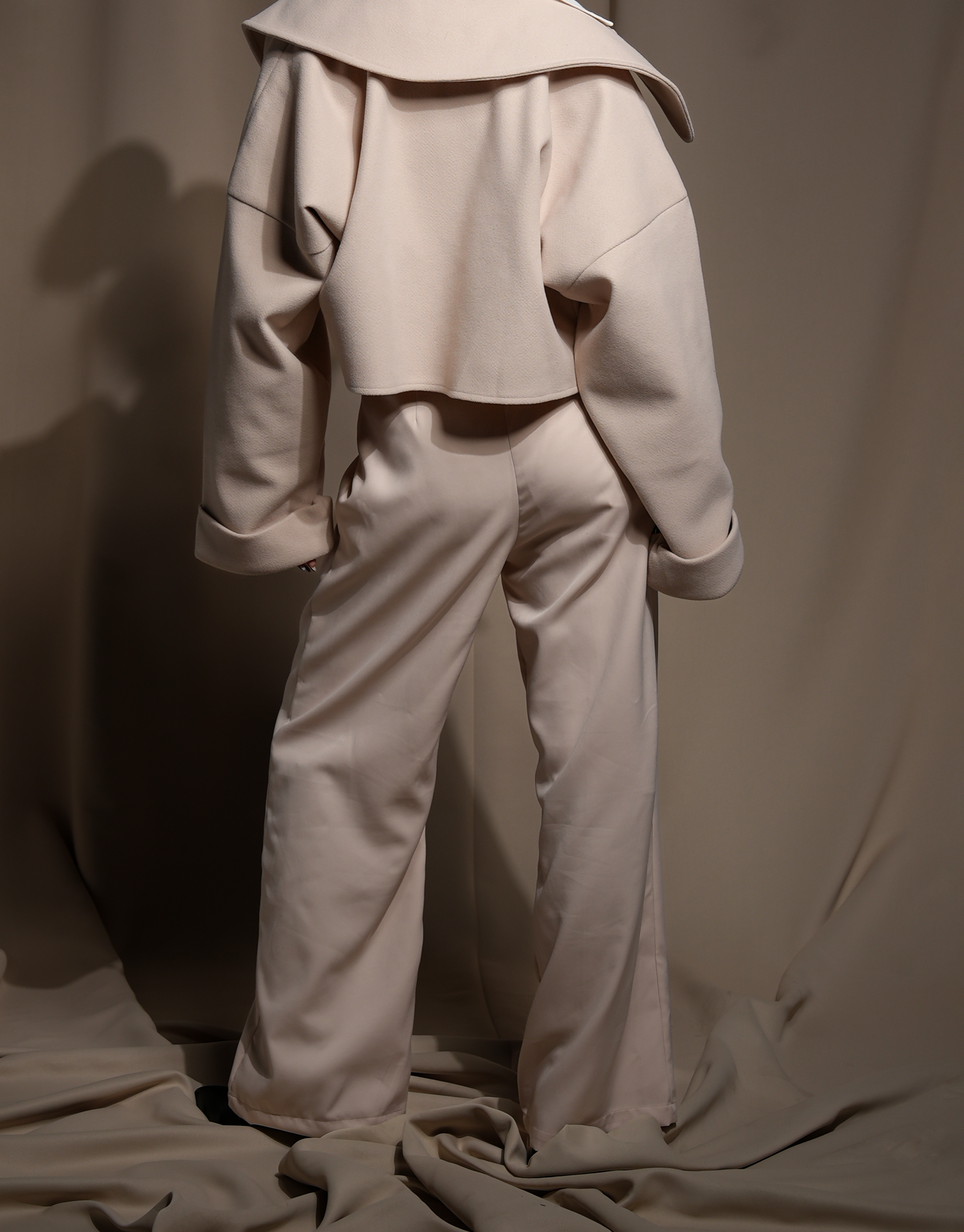 Wide pleated pants