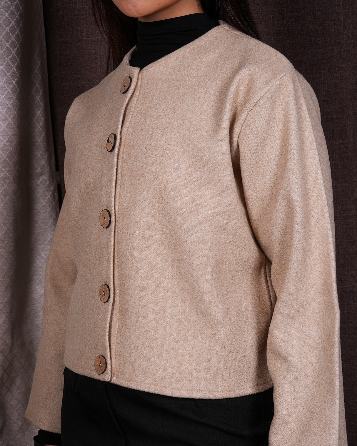 Light Blue Button-Up Jacket