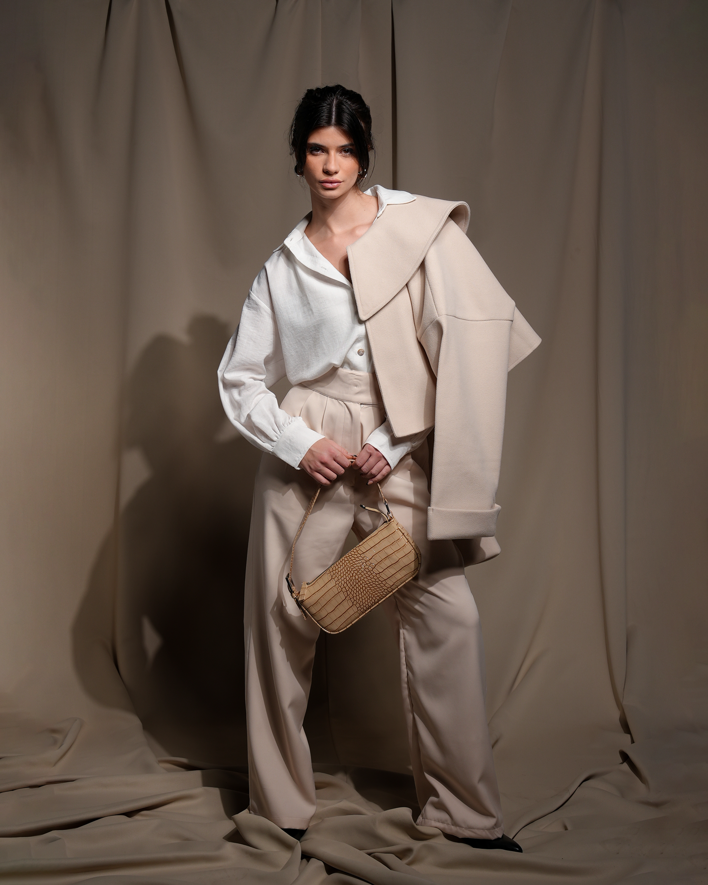 Jacket & Chemise Set Beige