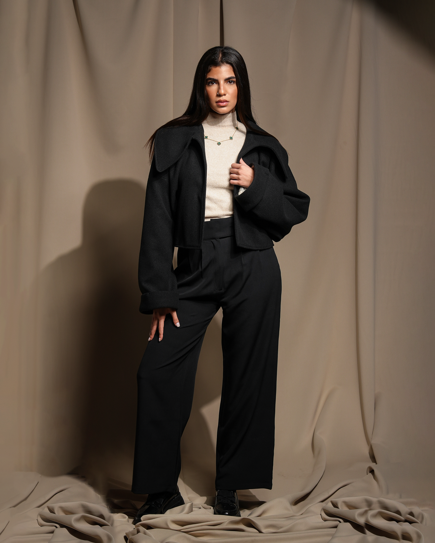 Jacket & Chemise Set Beige