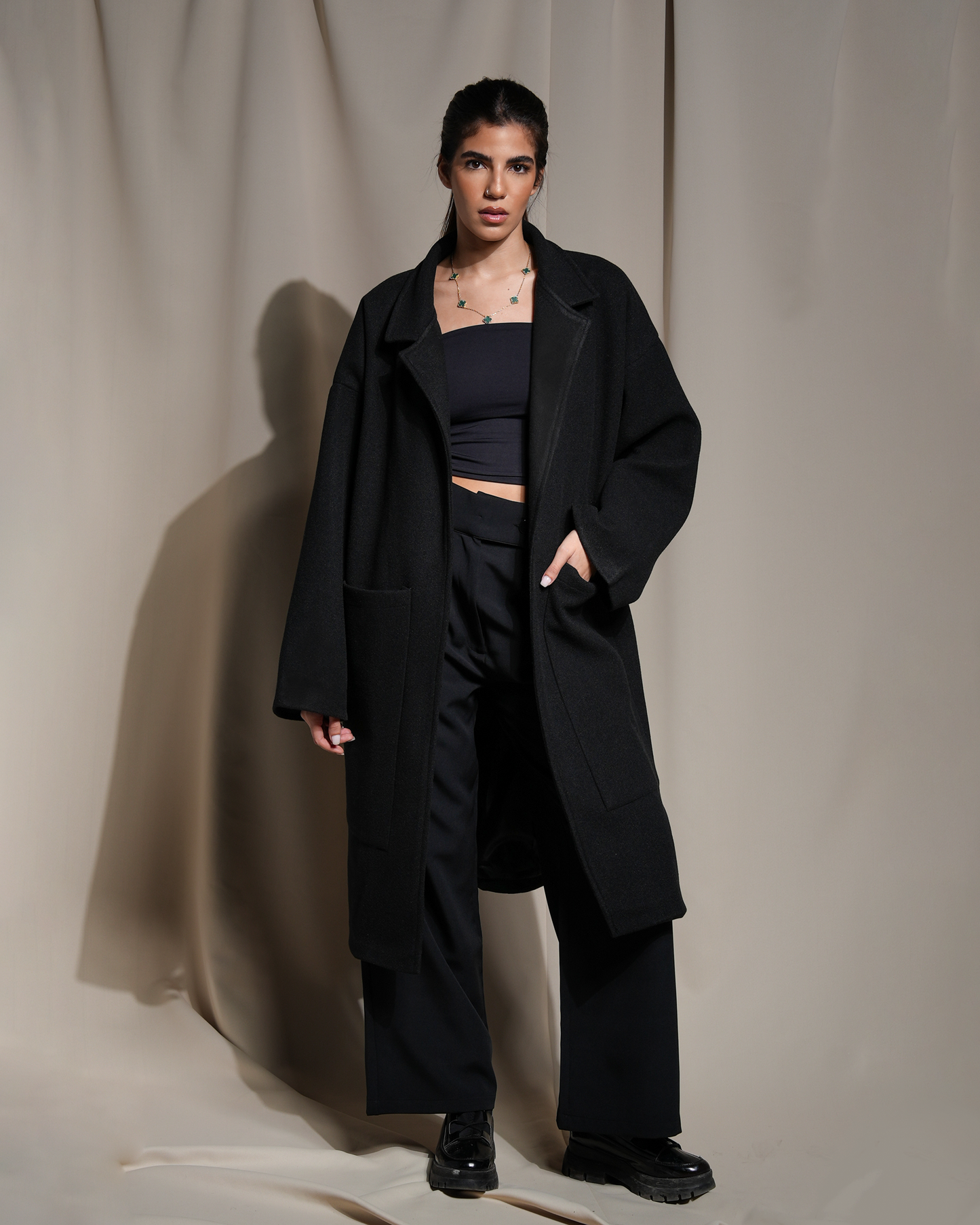 Winter oversized coat Black