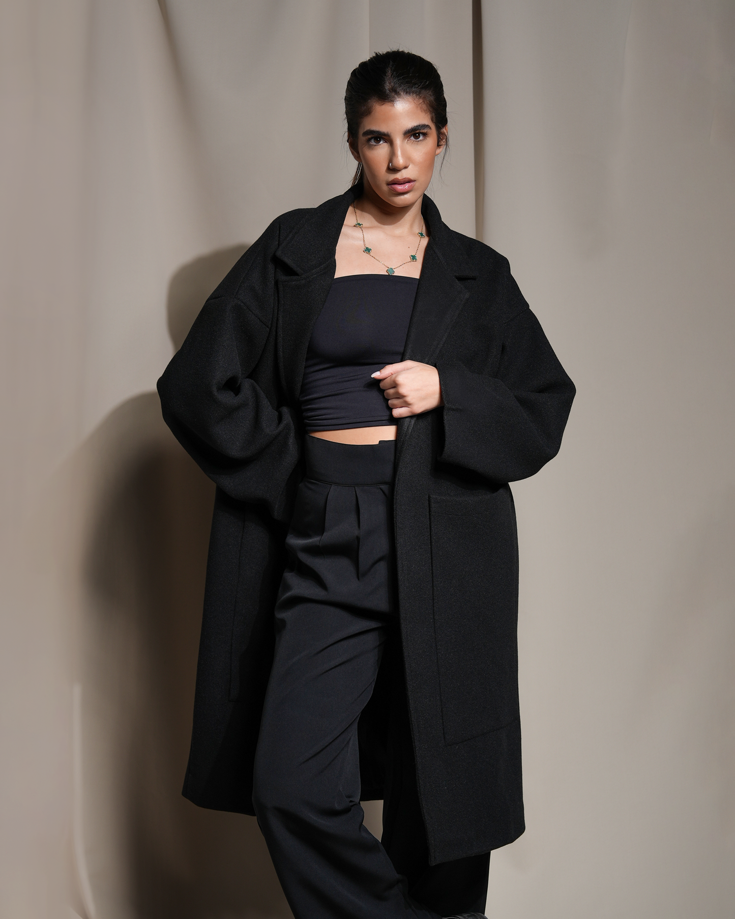 Winter oversized coat Black