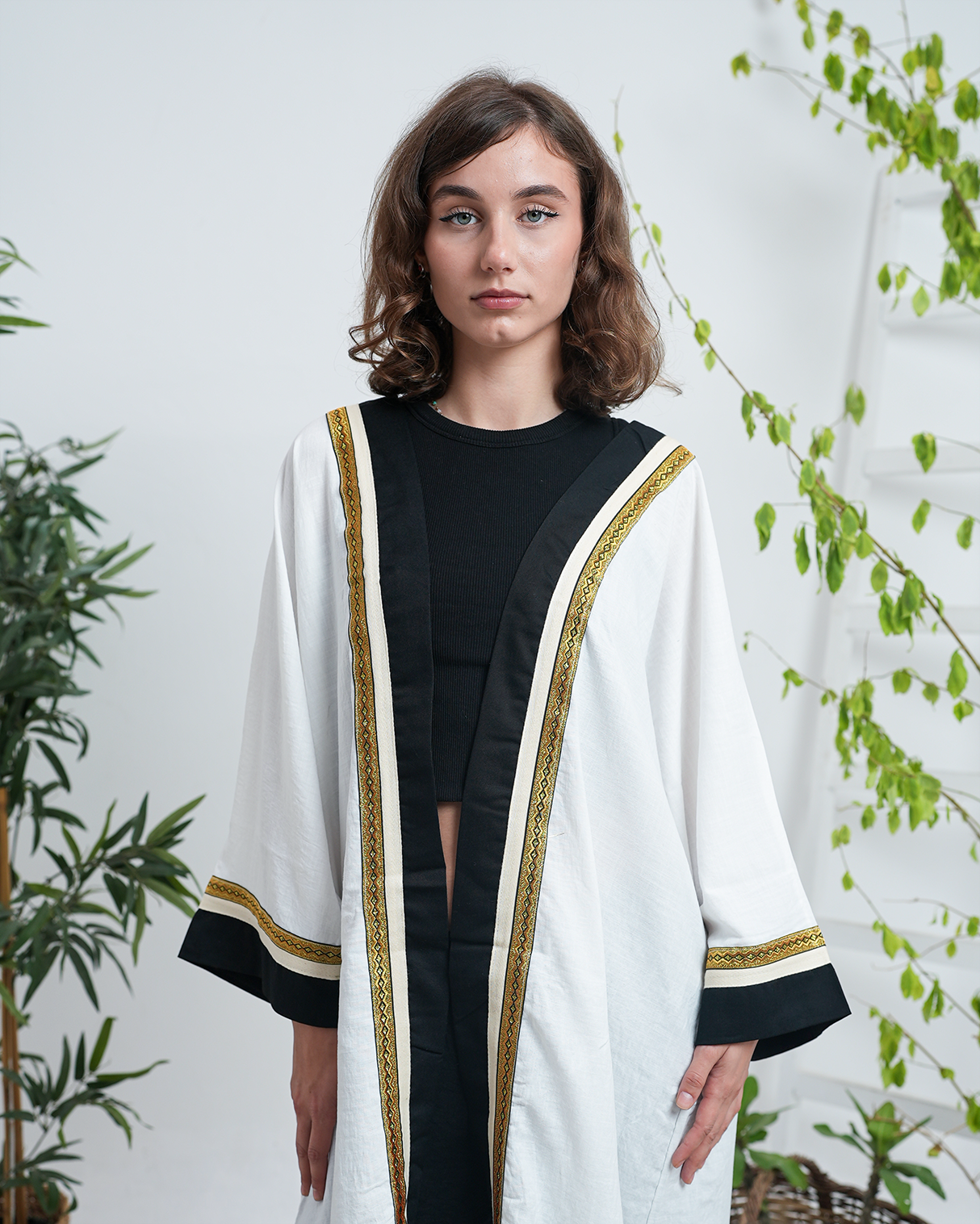 Pure White Linen Kimono