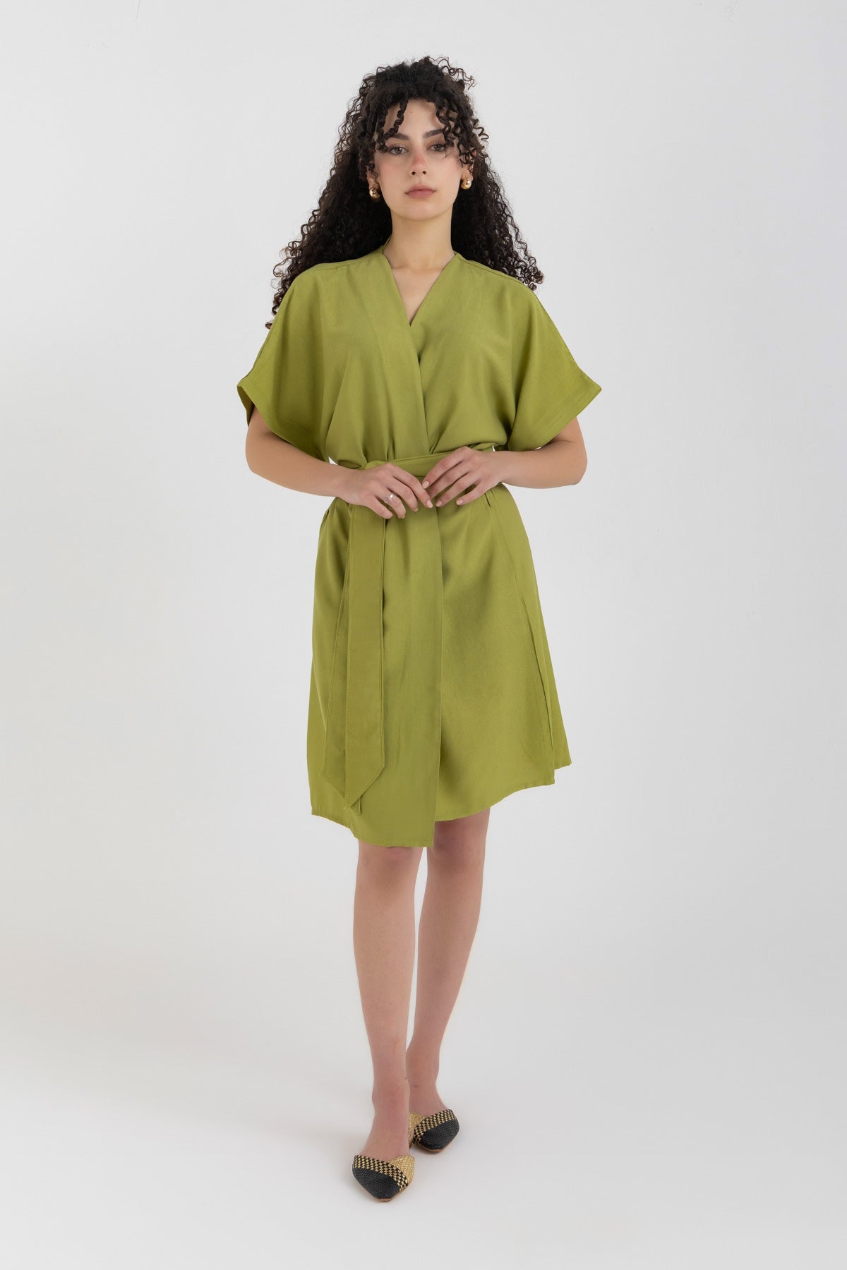Apple Green Wrap Dress