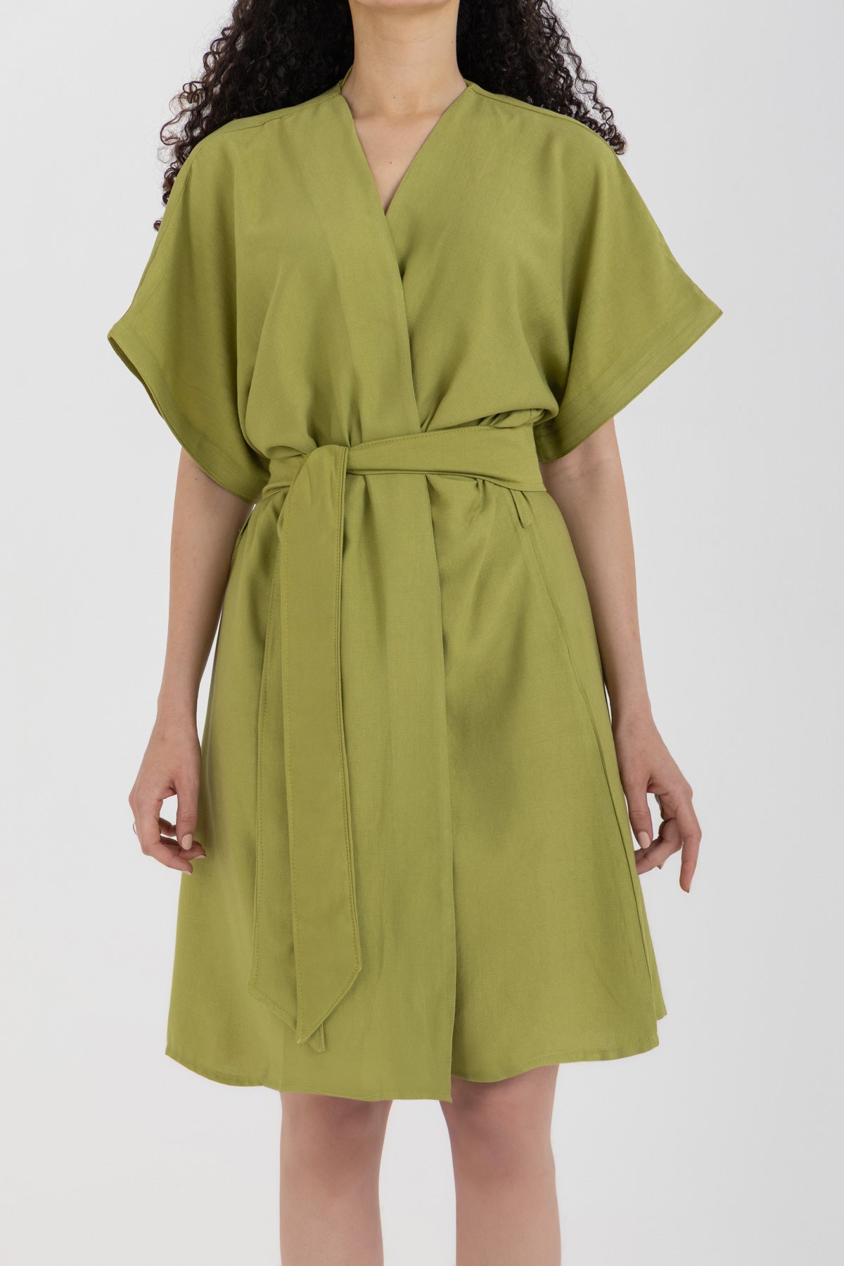 Apple Green Wrap Dress