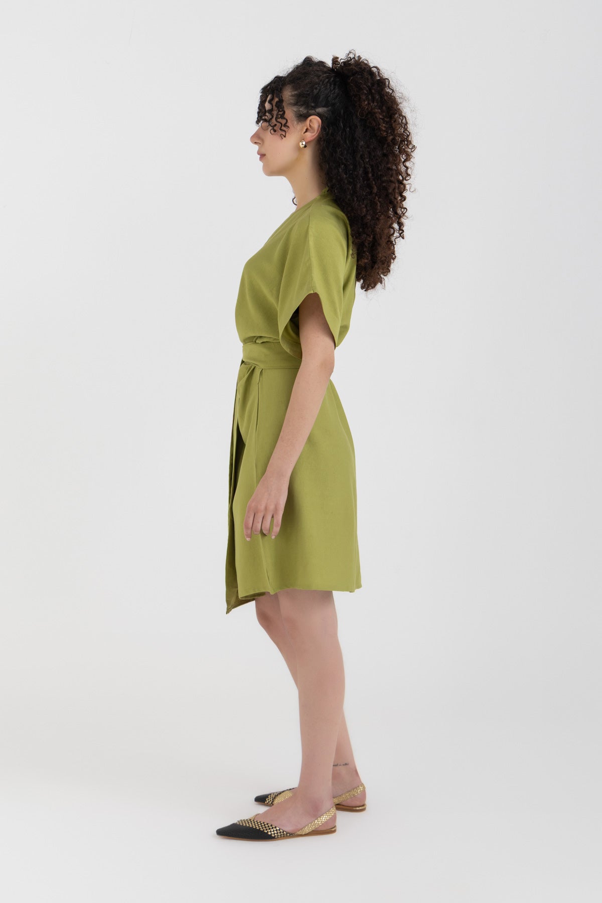 Apple Green Wrap Dress