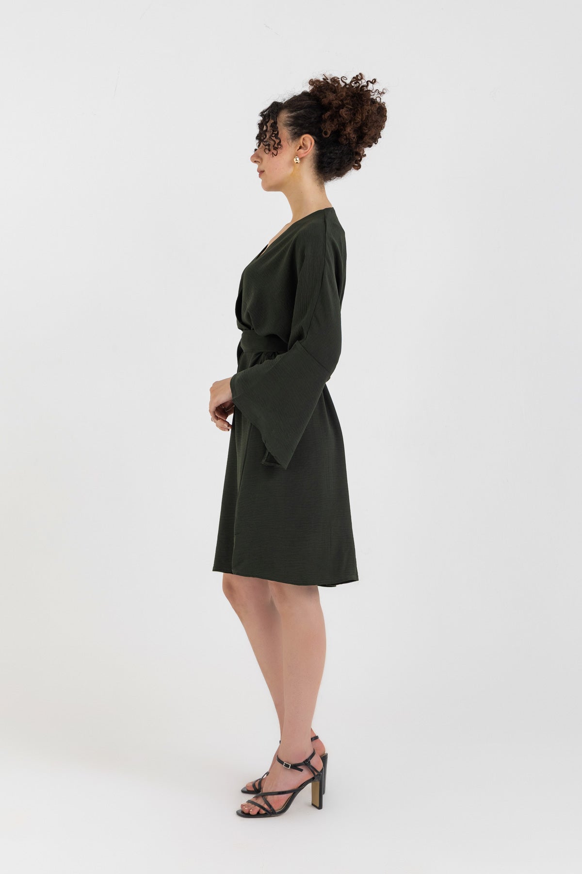 Forest Green Wrap Dress