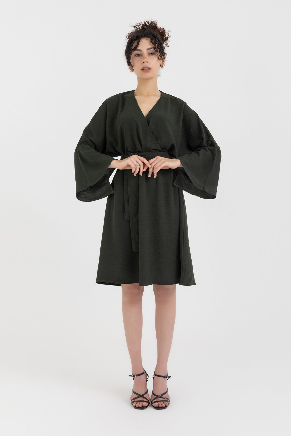 Forest Green Wrap Dress