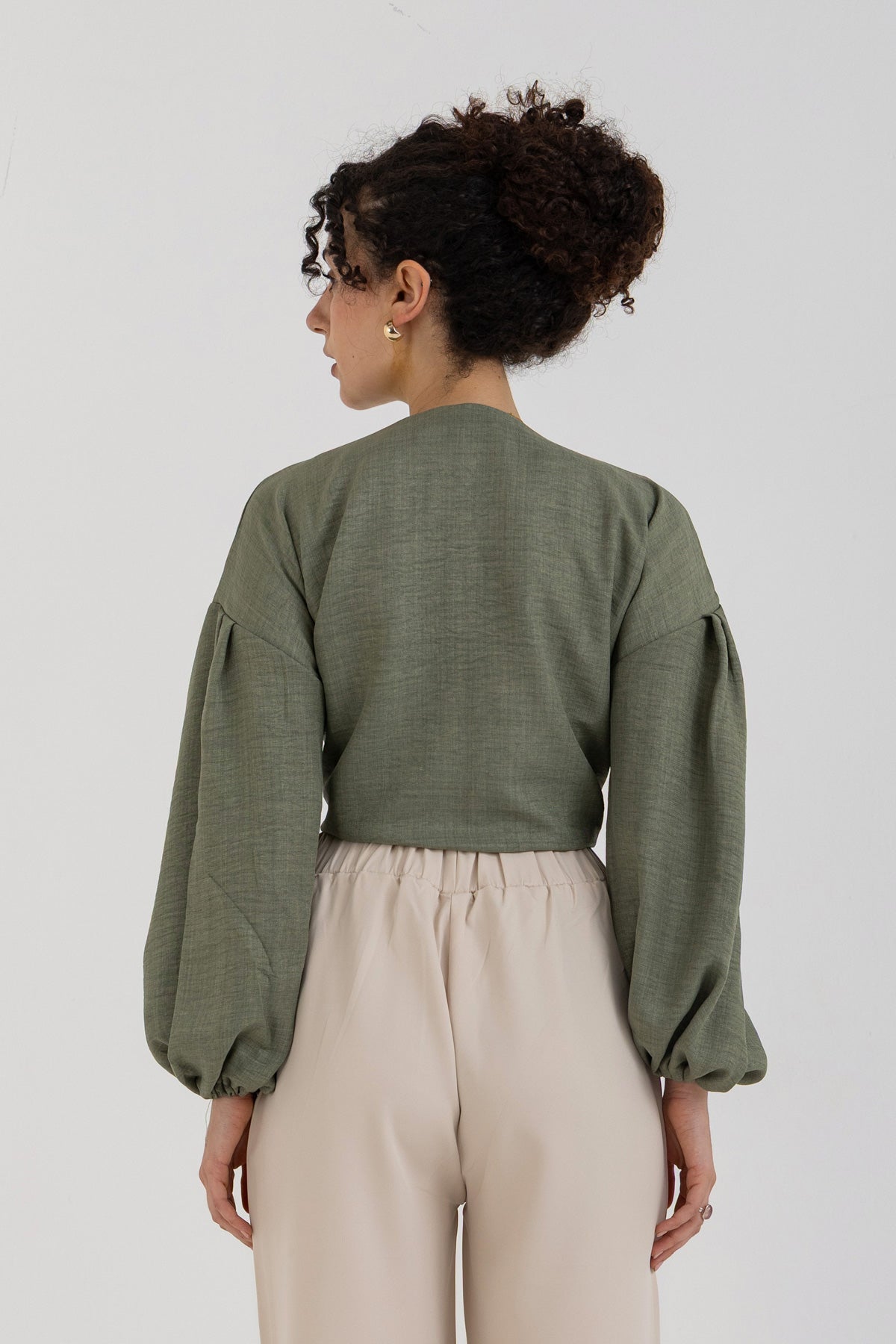 Olive Tie Top