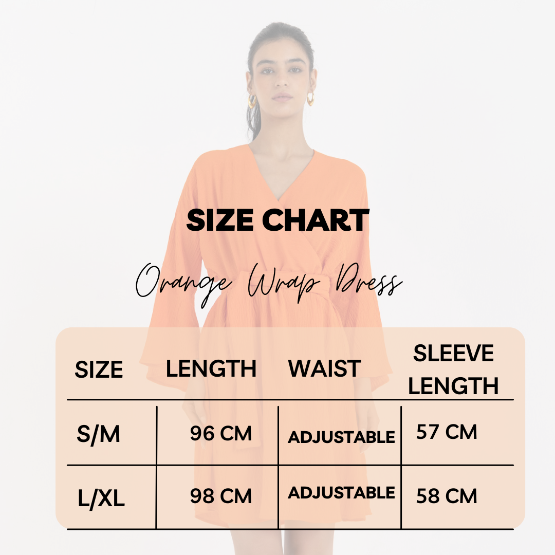 Orange Wrap Dress