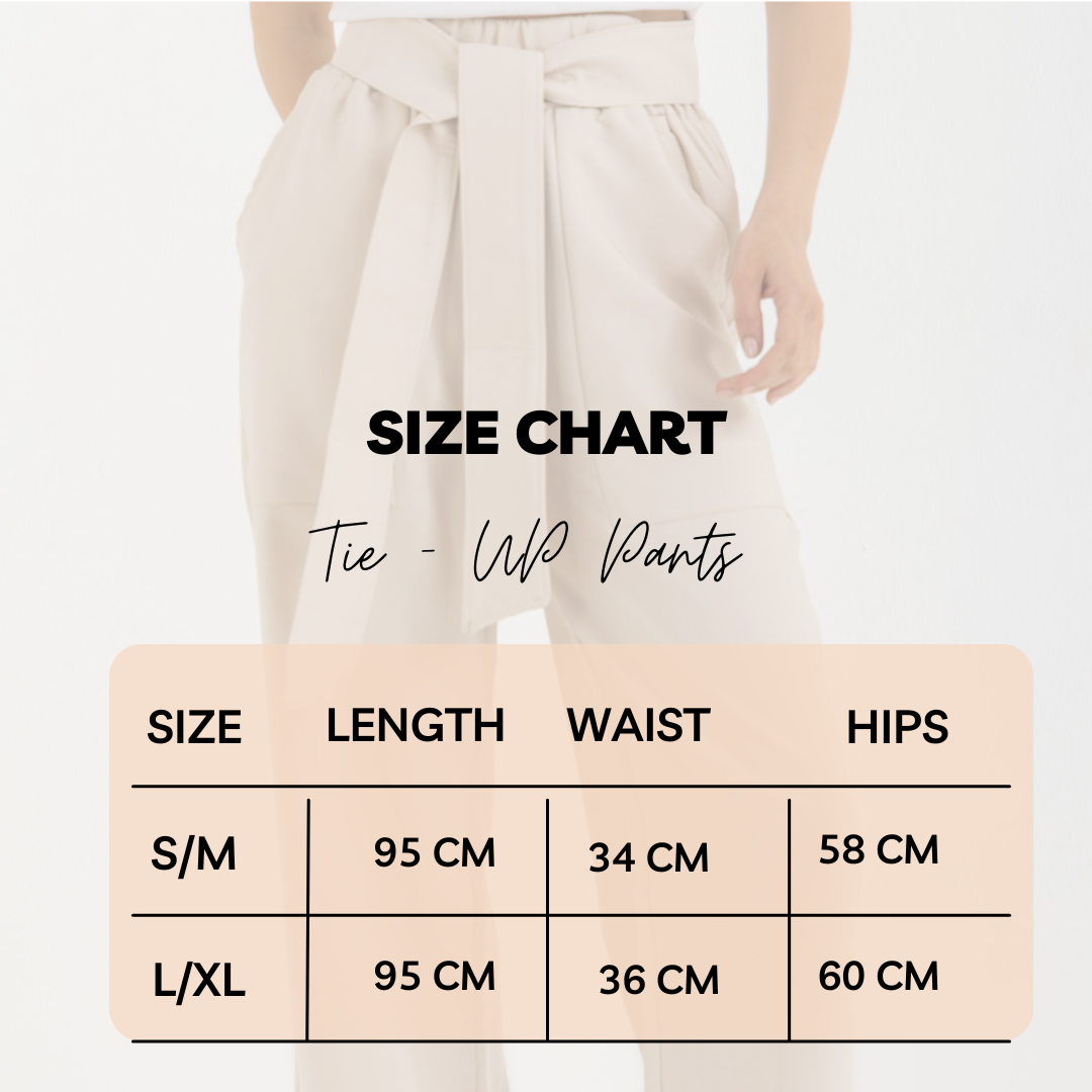 Beige Tie-Up Trousers