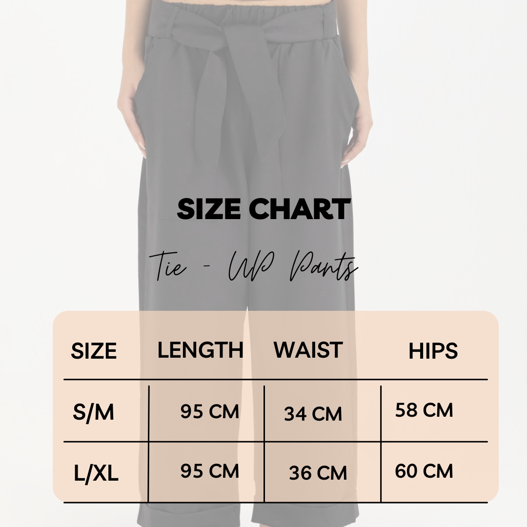Black Tie-Up Trousers